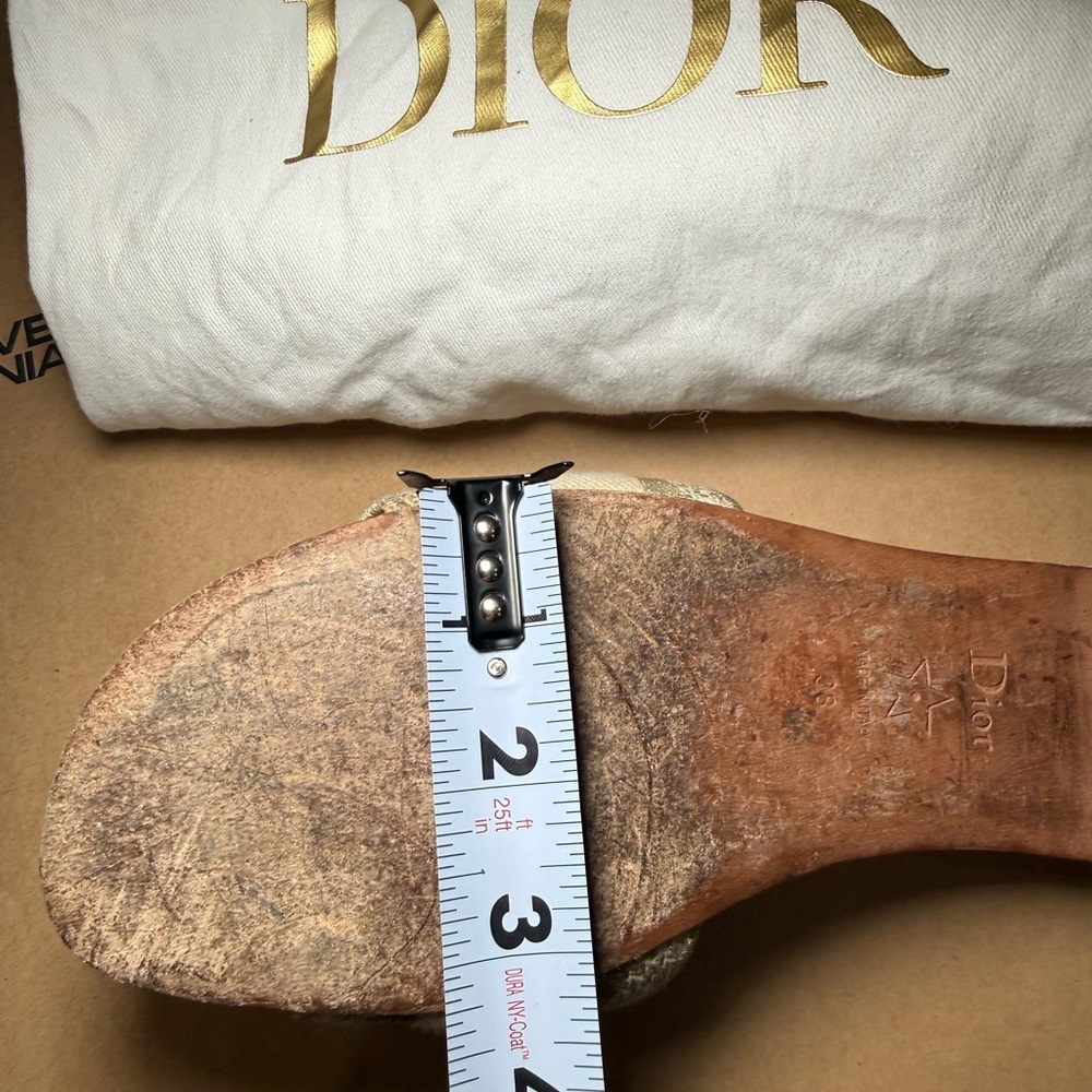 Christian Dior Dway Slides Toile de Jouy Beige EU 38 US 7.5–8 - Picture 8 of 8